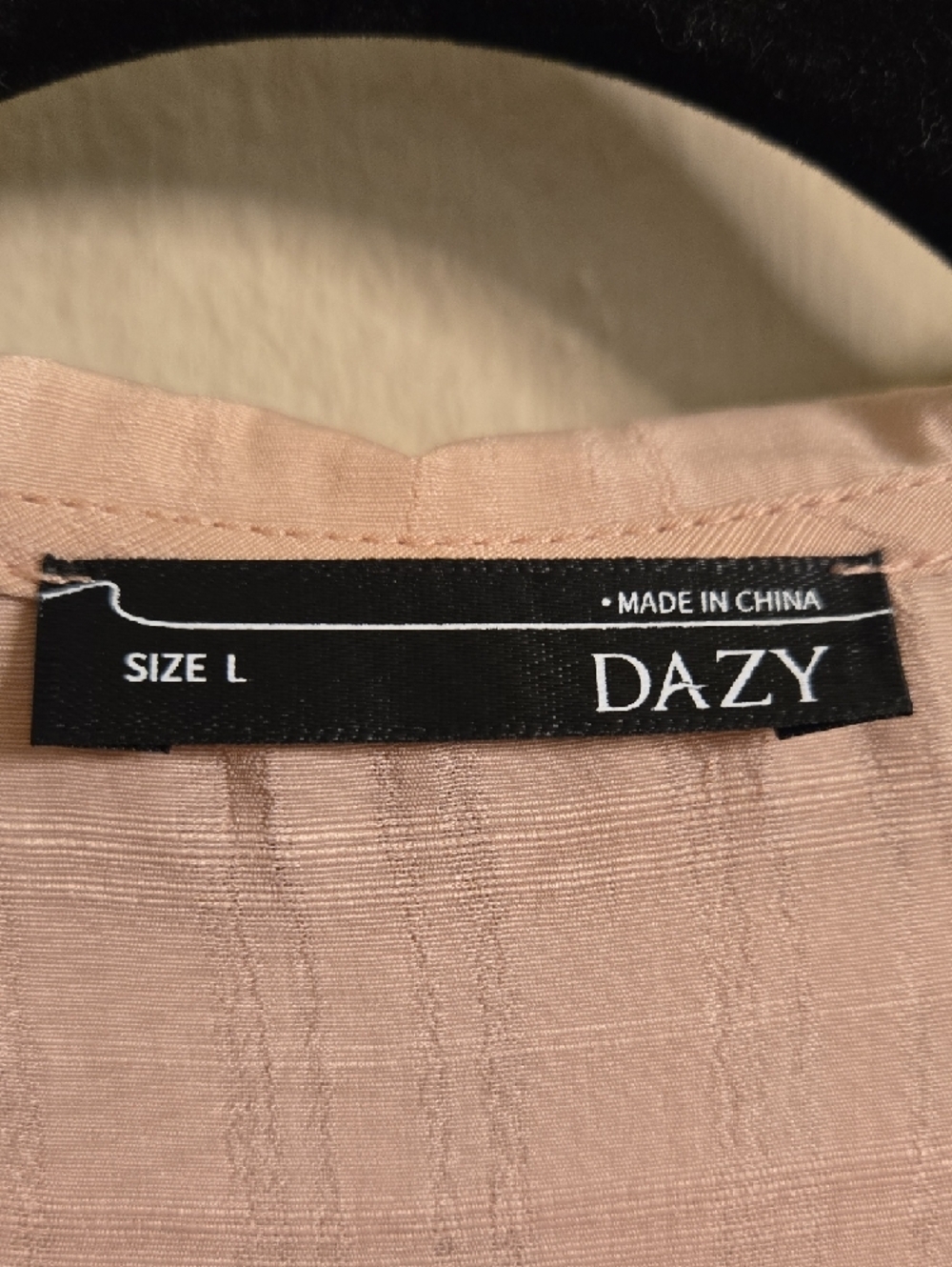 Light Pink Ruffle-Collar Button Front Blouse - Picture 2 of 6